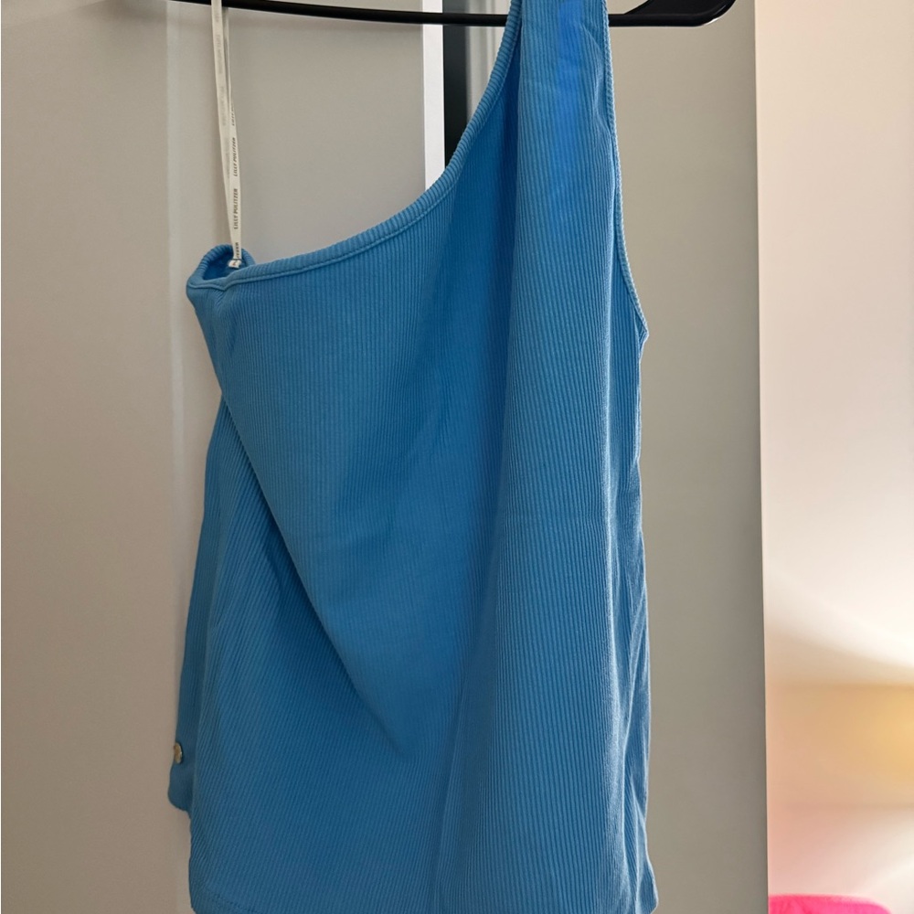 Lilly Pulitzer Sky Blue One Shoulder Camisole